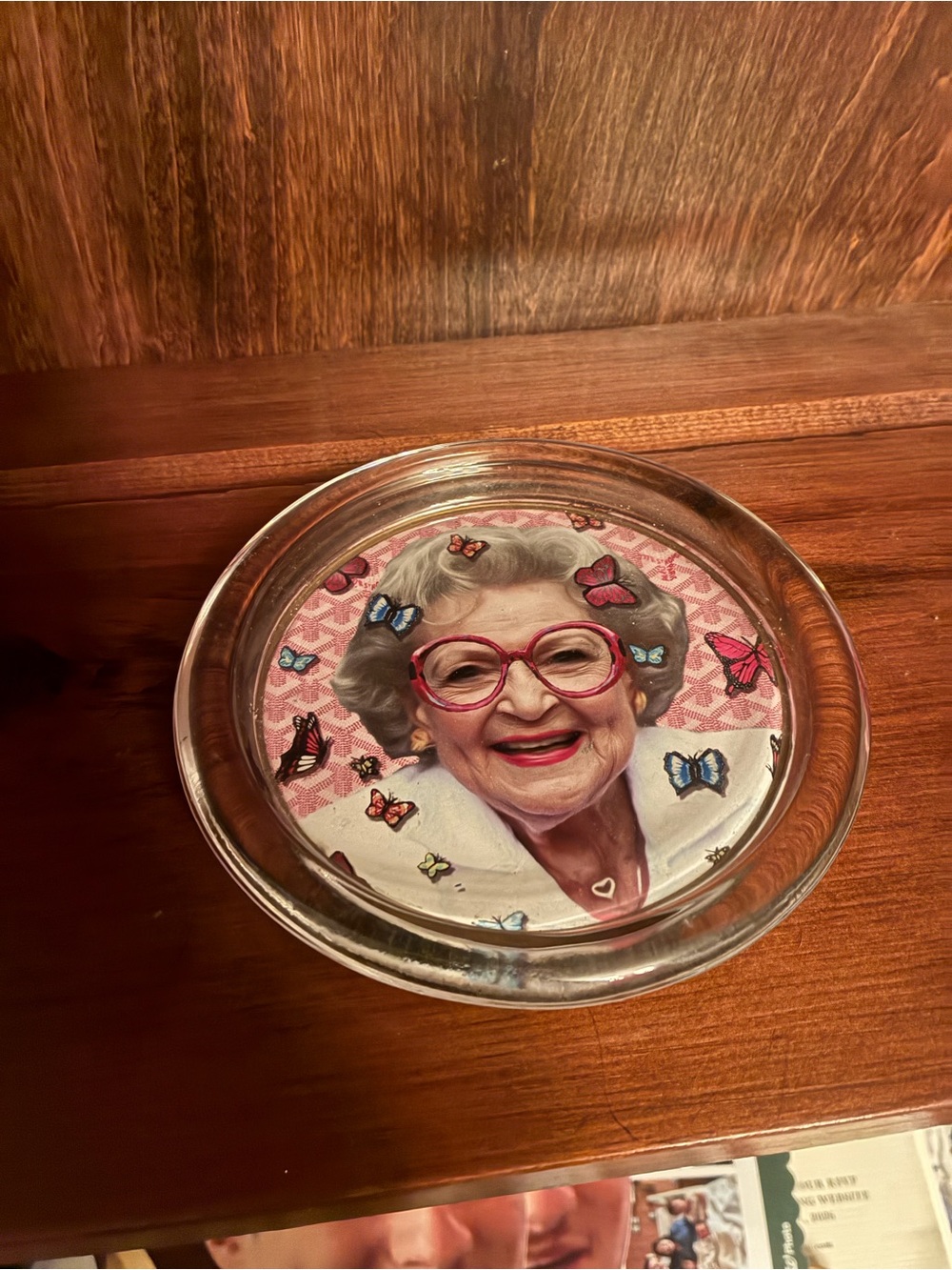 Betty White Wine Coaster